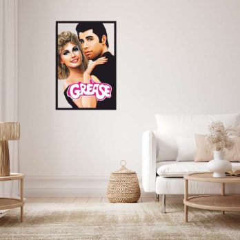 cuadro metálico decorativos de la pelicula grease a color