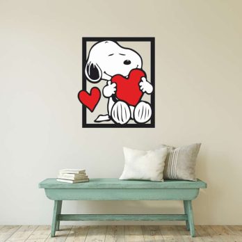 cuadro en metal para pared de snoopy