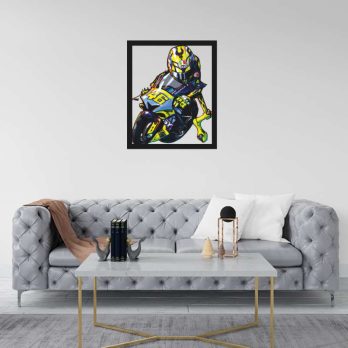 cuadro en metal valentino rossi yamaha a color