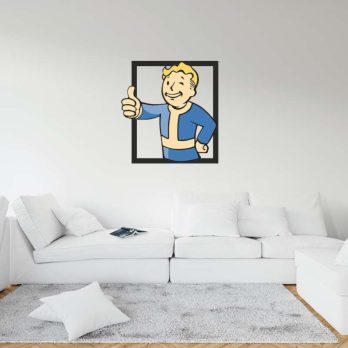 cuadro en metal de vault boy fallout