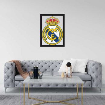 cuadro en metal escudo real madrid