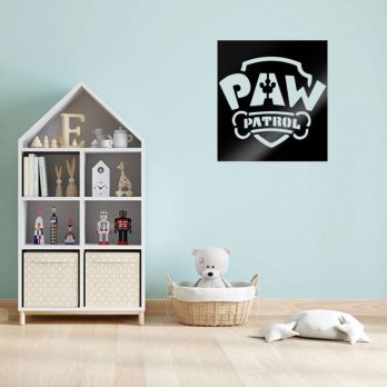 cuadro recortado en metal de la serie paw patrol para pared