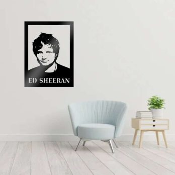 cuadro recortado en metal ed sheeran para pared