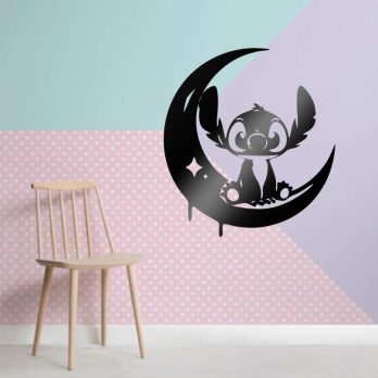 cuadro recortado en metal luna stitch para pared