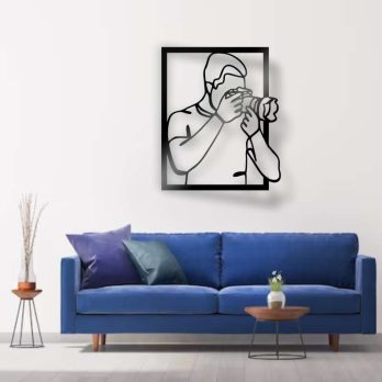 cuadro recortado en metal fotografo para pared