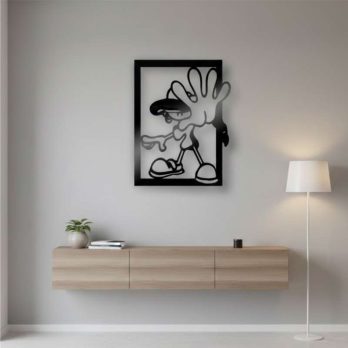 cuadro recortado en metal de KND Kids para pared.