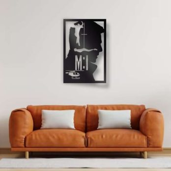 cuadro recortado en metal misión imposible para pared