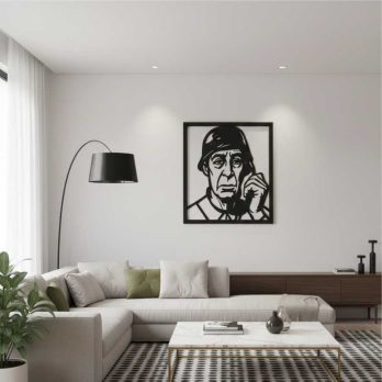 cuadro recortado en metal de Gila para pared.