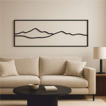 cuadro recortado en metal linea serena para pared