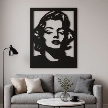 cuadro recortado en metal de marilyn monroe para pared