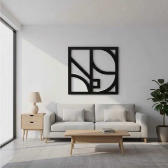 cuadro recortado en metal moderno fragmento inestable para pared.