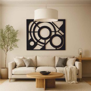 cuadro recortado en metal moderno "eje" para pared.