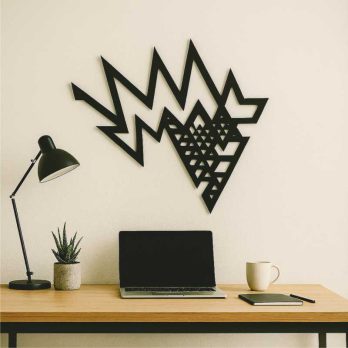 cuadro recortado en metal moderno "impacto" para pared