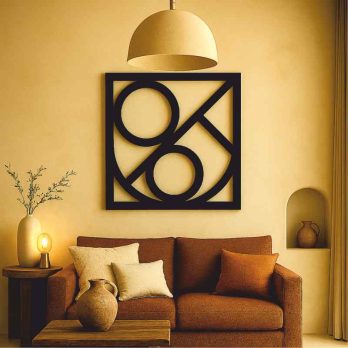 cuadro recortado en metal moderno "la grieta" para pared.