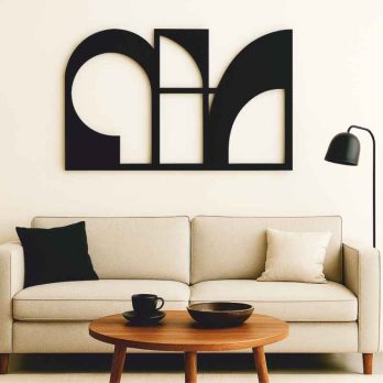 cuadro recortado en metal moderno "linde" para pared.