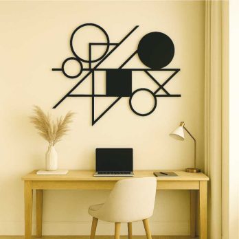 cuadro recortado en metal moderno "ronda" para pared.