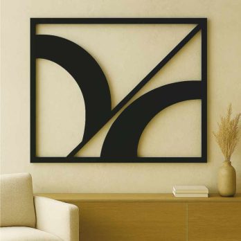 cuadro recortado en metal moderno "sombra" para pared.