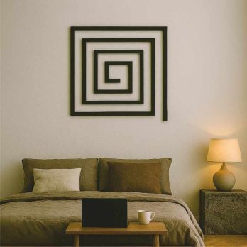 cuadro recortado en metal moderno "subida" para pared.