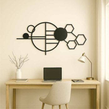 cuadro recortado en metal moderno "trayecto" para pared.