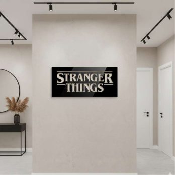 cuadro recortado en metal "stranger things" para pared