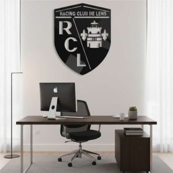 cuadro recortado en metal "Racing Club de Lens" para pared.