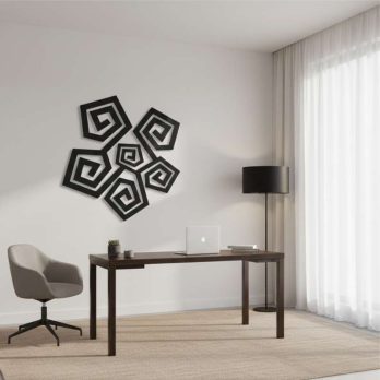 cuadro recortado en metal moderno "ónice" para pared.