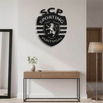 cuadro recortado en metal "Sporting Clube de Portugal" para pared.