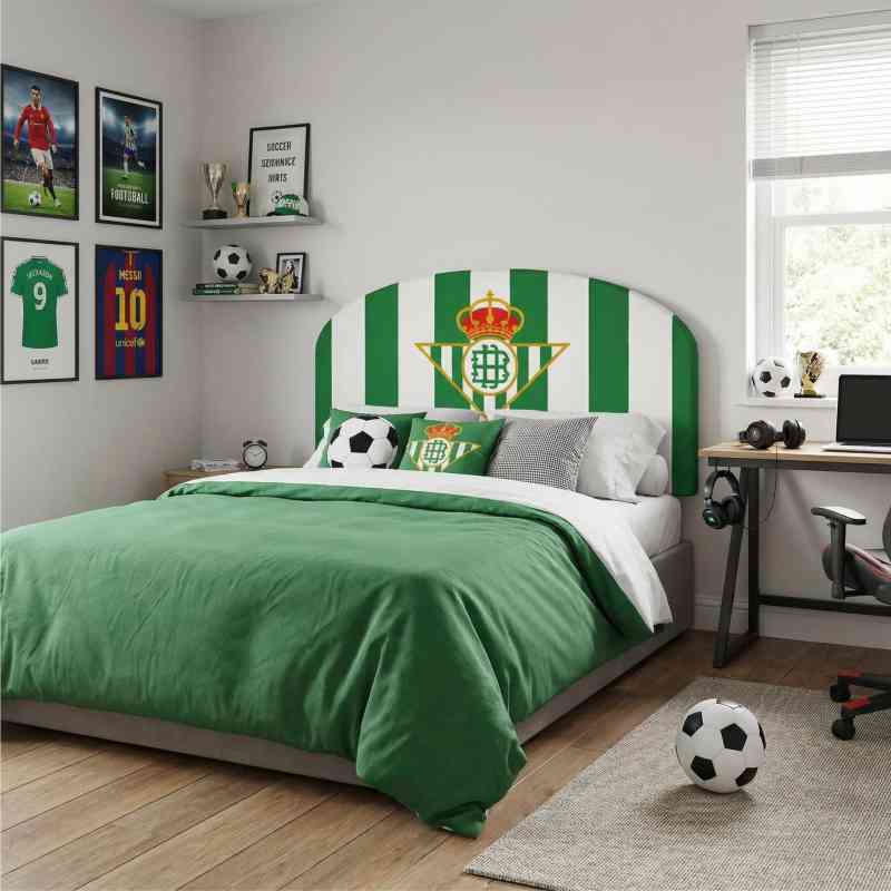 cabecero de cama impreso a color del Real Betis Balompié.
