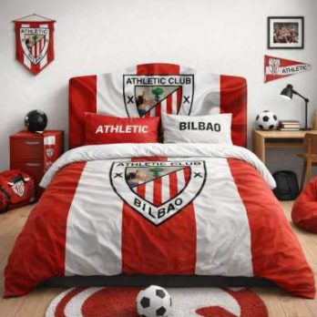 cabecero de cama impreso a color del athletic club.
