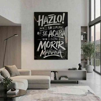 cuadro recortado en metal de cancion de leiva para pared.