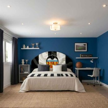 mueble cabecero de cama del valencia cf a color.