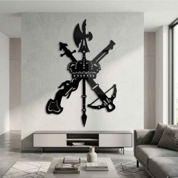 cuadro recortado en metal de la legion para pared.