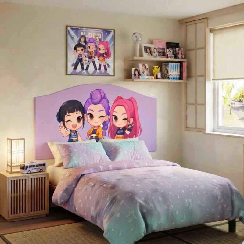 cabecero de cama infantil de las K-Pop.