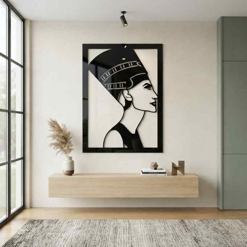 cuadro metalico decorativo de egipto.